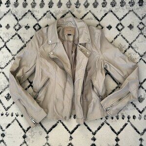 Blank NYC Leather Moto Jacket Gray